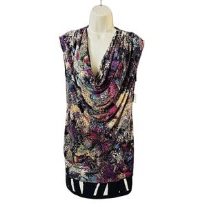 Julie Dillon Dress Size 4 Multicolored Sheath Sleeveless NWT Artsy Abstract